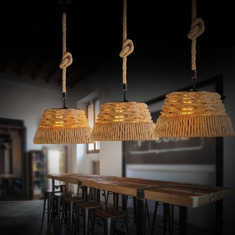 Vintage Rope Mesh Pendant Lights for Indoor Home Lighting Fixtures (WH-VP-20)