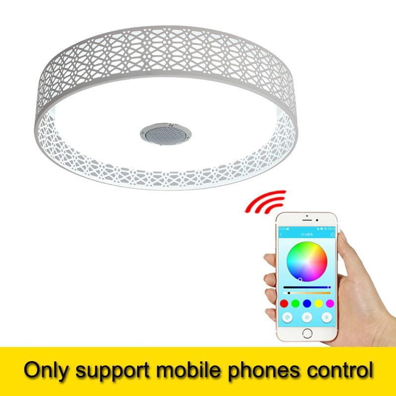 Modern LED Ceiling Light Modern RGB Living Room Luminaria 36W Bluetooth Speaker Lustre (WH-MA-47)