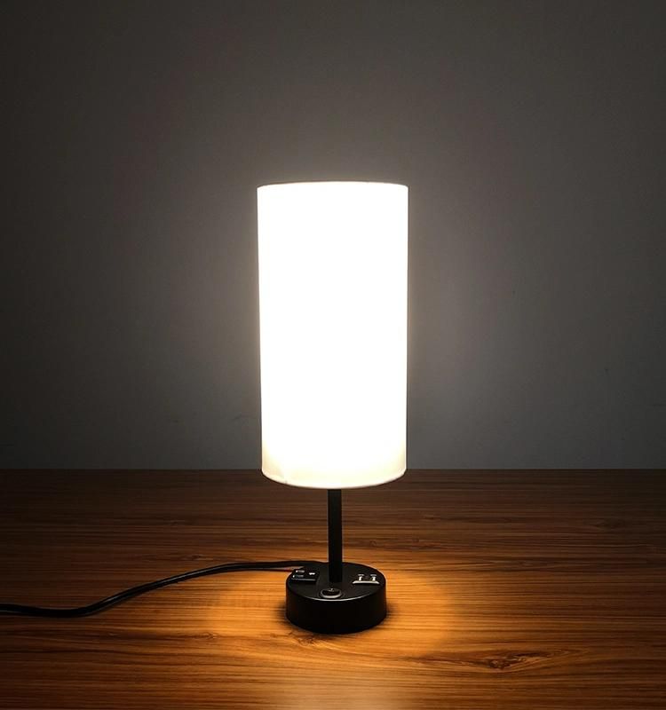 Reading Table Lamp with USB Charging Port for Bedroom Hotel