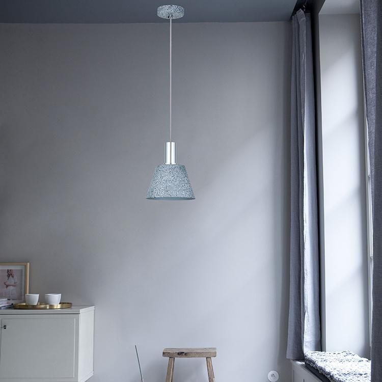 Concrete Pendant Light in Gray Finish, Modern Industrial Mini Ceiling Hanging Cement Pendant Lighting Fixture for Kitchen Island Dining Room Living Room Bedroom