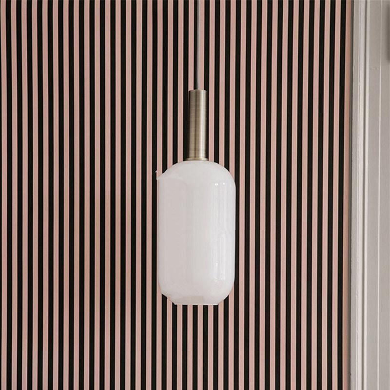 Nordic Glass Pendant Light Round Oval Cylinder Milk White Pendant Light Hotel Restaurant Study Pendant Light (WH-AP-121)