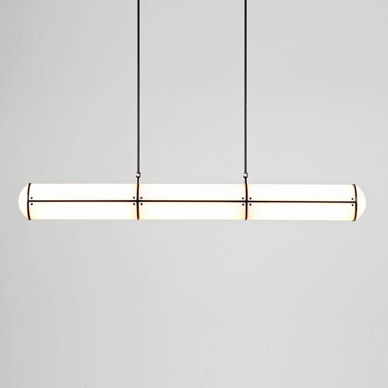 Cocise Style Simple Linear Shape Pendant Lamp Restaurant Bar Lamp Chandelier