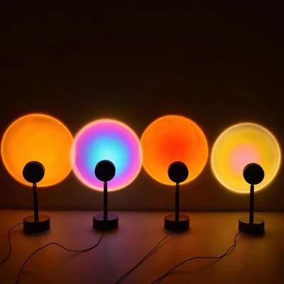 Hot Sell Nordic Rainbow Desk Lamp LED Projection Art Corner Standing Sunset LED Floor Lamp