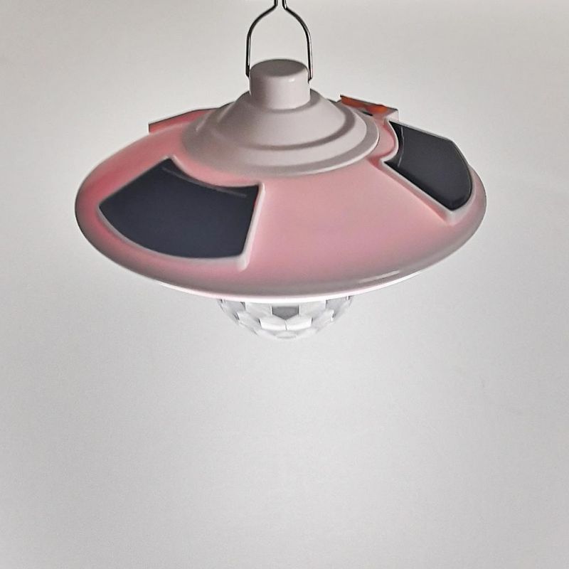 Yichen Solar Rechargeable UFO Shape LED Pendant Light with Crystal Ball