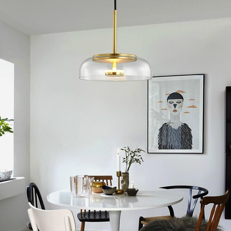 Modern Glass Pendant Lamps LED Bowl Nordic Lighting Dinner Table Chandelier (WH-GP-41)