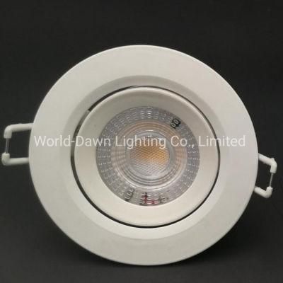 38 Degrees Adjustable Ceiling Spot Light 3W/5W/7W Plastic Downlight Round LED Spotlights with Blister Packing