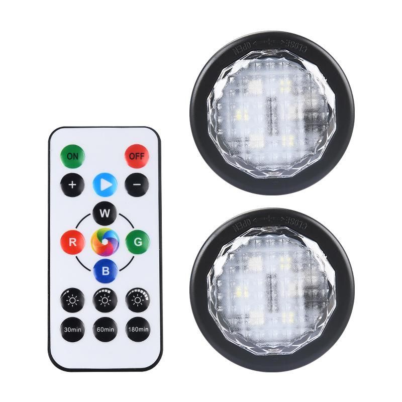 Multicolor Round Shape Wall Light with Remote Control Plastic