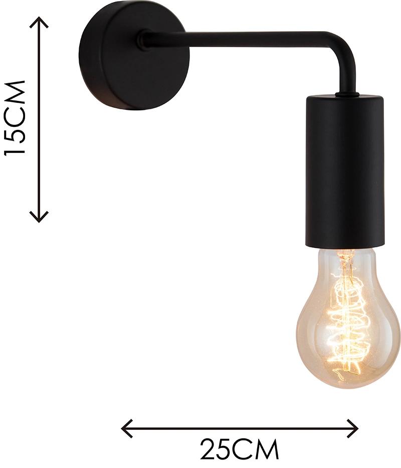 Mini Fixture Industrial Retro Rustic Loft Antique Wall Lamp Edison Vintage Pipe Wall Sconce Decorative Fixtures Lighting Luminaire Matt Black Wall Light Finish