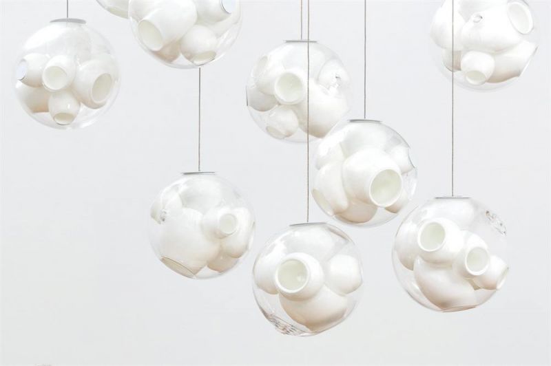 2022 Contemporary Simpel Design Amber Glass Chandelier pendant Light