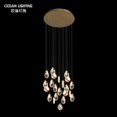 Indoor Warm Lighting 3000K Metal Crystal 22*3W Chandelier