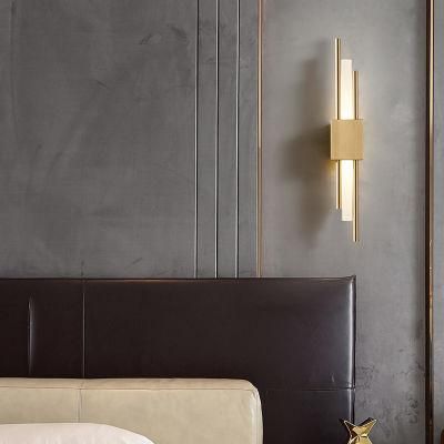 All Copper Bedroom Bedside Lamp Post Modern Living Room Wall Lamp