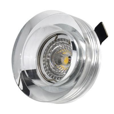 Aluminium Round Crystal Recessed Ceiling Downlight Fitting Spotlight Housing Frame (LT2126)