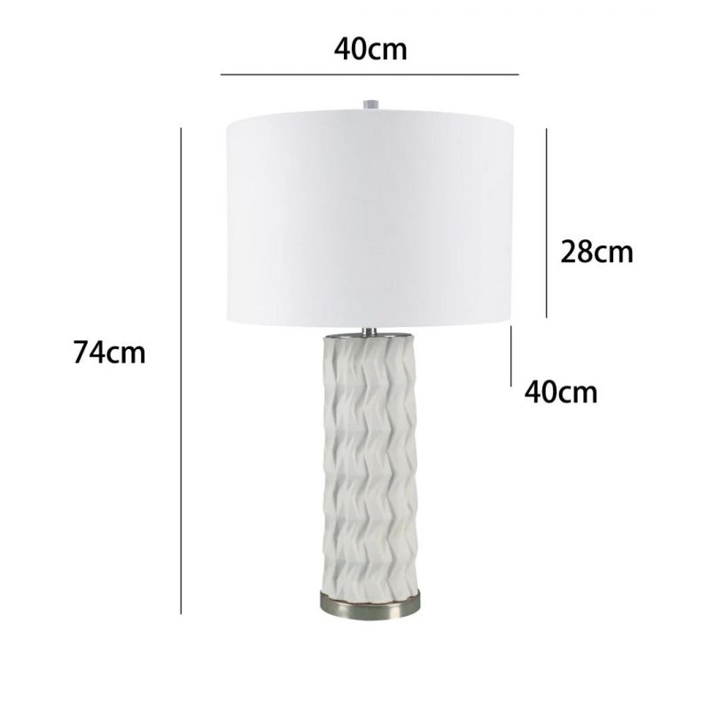Furntiure Ceramic Desk Lights Table Lamp Fabric Shade Table Lamp Porcelain Lamp