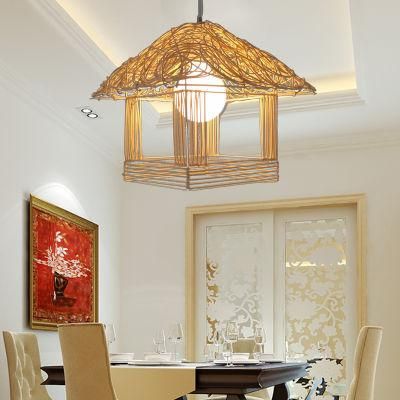 Nordic Style Cage Cane Pendant Lights for Kitchen Dining Room Bedroom Lighting (WH-WP-07)