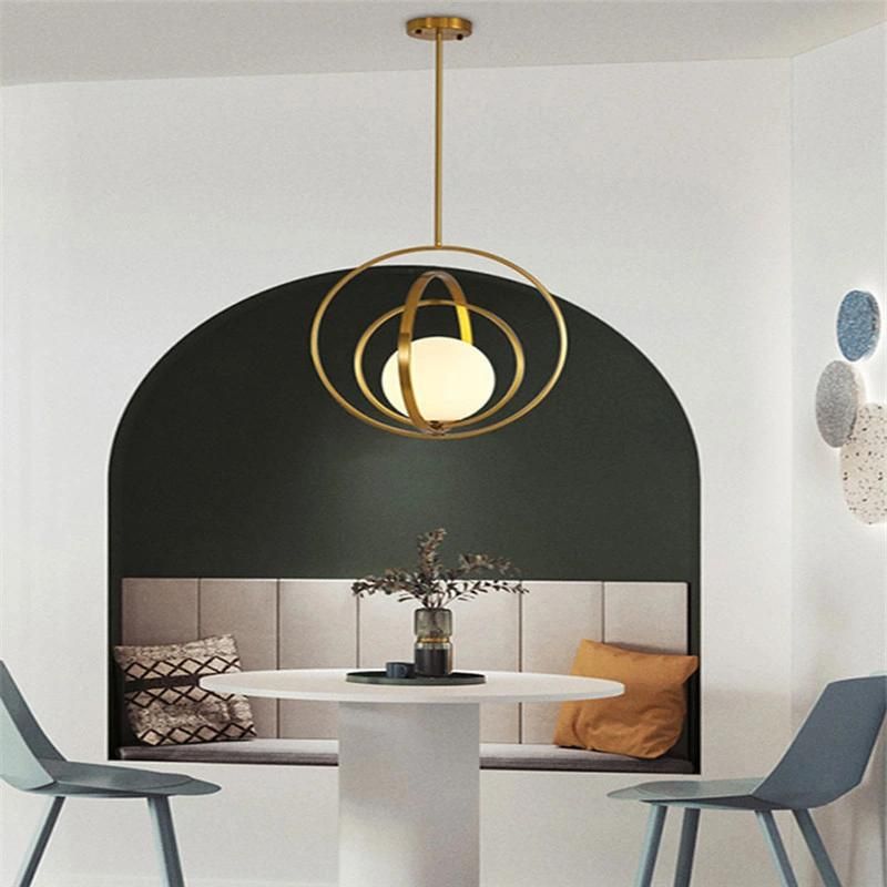 Post Modern Pendant Light Lamp Kitchen Restaurant Study Living Room Lighting Home Round Ball Lights (WH-GP-72)