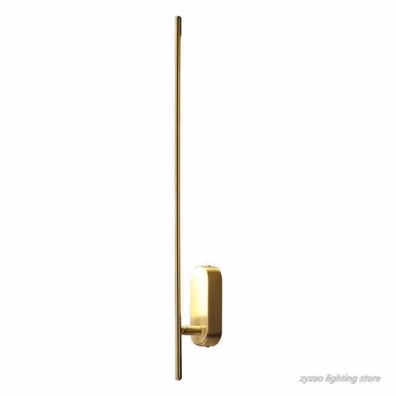 Nordic Corridor All Copper Simple Line Wall Lamps Post-Modern Bedroom Bedside Wall Decor LED Wall Lights Living Room Stair Lamps