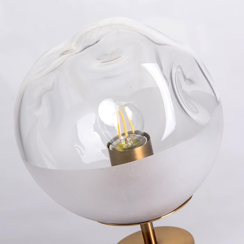 Luxury Bedside Table Lamp Creative Home Decoration Nordic Modern Minimalist Villa Living Room Study Glass Ball Desk Lamp
