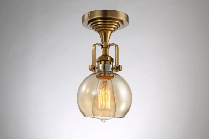 Vintage Farmhouse Decor Pendant Light Retro Amber Glass Industrial Chandelier Lights Fixture for Restaurant Home Bar Dining Room Kitchen Home Living Room