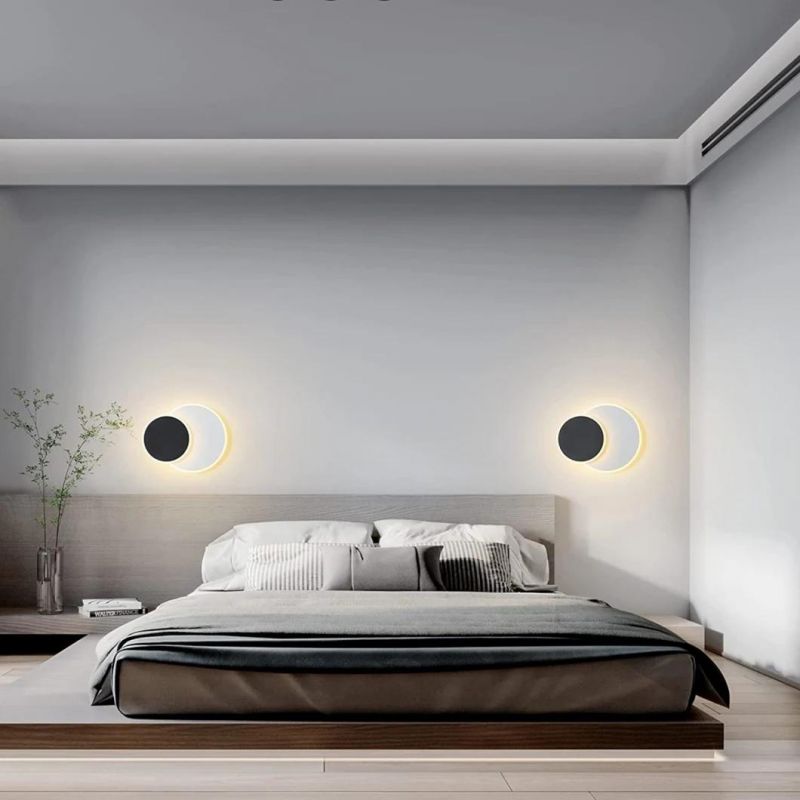 LED Modern Wall Light White Metal Acrylic Non-Dimmable Wall Sconce Unique Style 18W Wall Lamp Warm White LED Night Light for Bedroom Living Room Restaurant