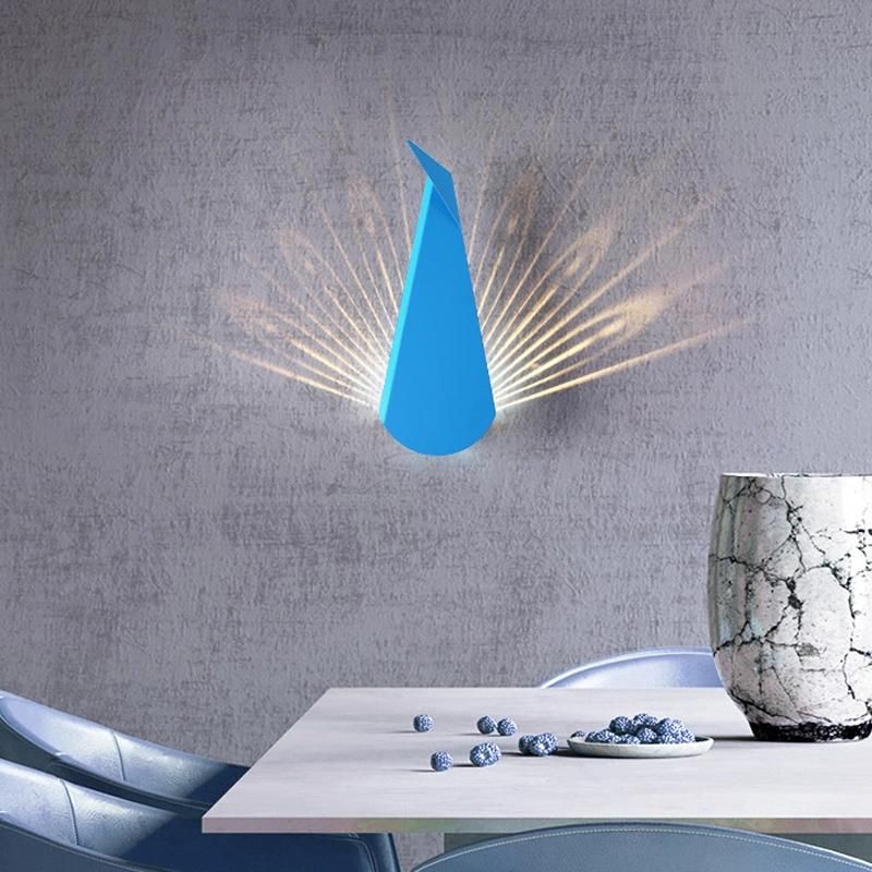 Modern Simple Personality Creative Staircase Corridor Light Peacock Bedroom Bedside Wall Lamp