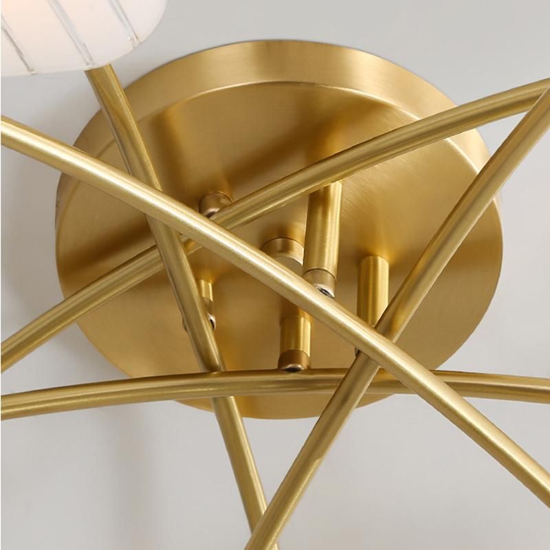 Nordic Copper Ceiling Lamps Simple Modern Living Room Lamp Dining Room Light