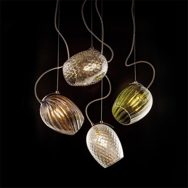 Nordic Glass Pendant Lights Pineapple Light Restaurant Bedroom Pendant Light Bedside Bar Suspension Lamp (WH-AP-115)