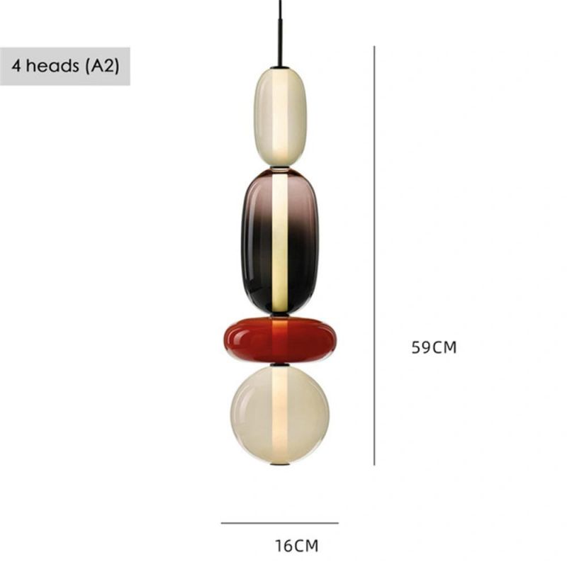 Glass Ball LED Pendant Lamp Bedside Bar Cafe Hanging Lights Candy Cartoon Home Decor Pendant Lights