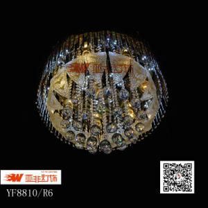 2015 New Glass Crystal Ceiling LED Chandelier Lamp with Wireless Remote (YF8810/R6)