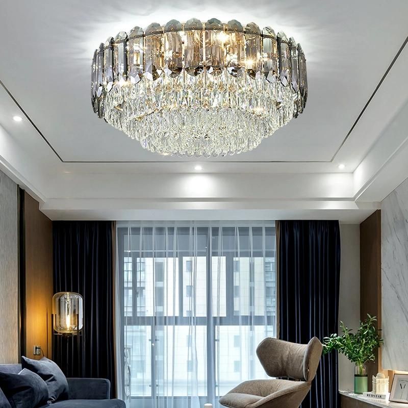 Luxury LED Ceiling Chandelier for Living Room Big Crystal Lamp Ceiling Light Fixture (WH-CA-67)