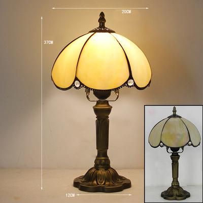 Gradient Modern Vintage Style Europe Classic Glass Green Gold Galant Metal Cracked Marble Table Lamp