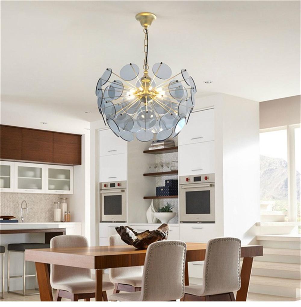 Post Modern Light Luxury Chandelier Nordic Molecular Living Room Chandelier Modern Simple Glass Creative Bedroom Restaurant Lighting