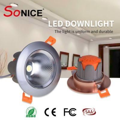 High Quality Hotel Home Restaurant Isolated Driver Recessed Ceiling 20W Anti-Glare RGBW LED COB Spotlight Panel Light Downlight