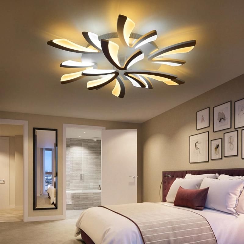 Remote LED Ceiling Lights Modern for Bedroom Dimmer Ceiling Lamps Acrylic Aluminum Body Light Fixture (WH-MA-49)