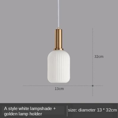 Modern Pendant Lights Gray Glass LED Nordic Restaurant Hanging Lighting (WH-GP-42)