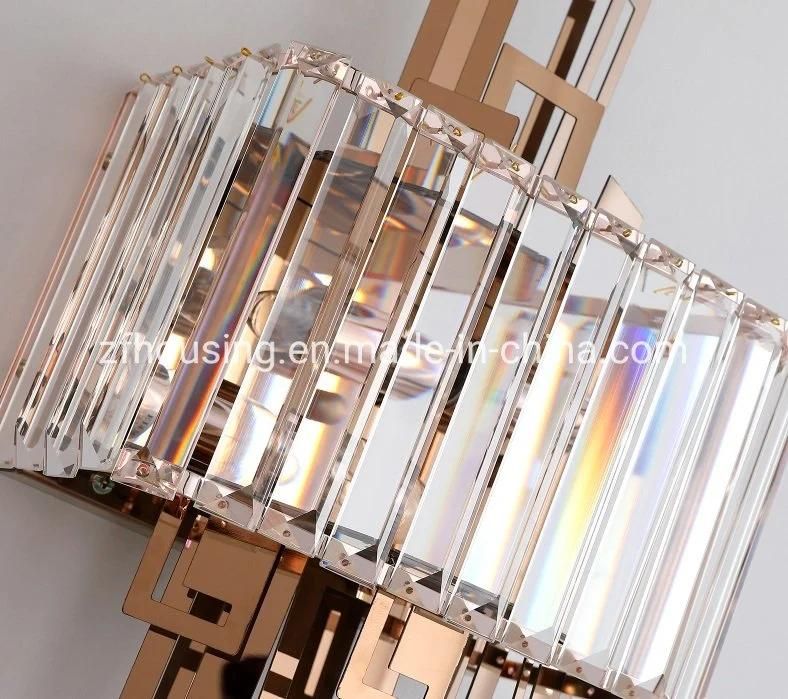 Post Modern Luxury Stair Lamp Contemporary LED Crystal Wall Lamp for Hotel and Villa