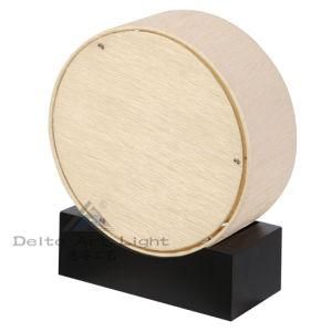 Drum Designed Art Paper Table Light with Black Wood Base (C500748)