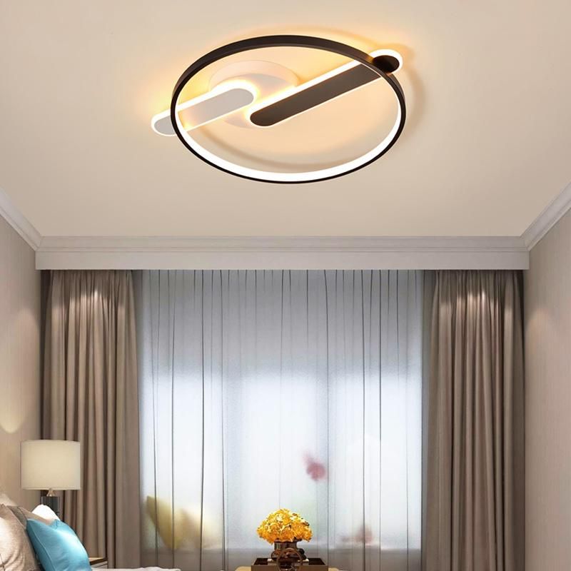 Simple Modern Ceiling Light Bedroom Lamp Personality Creative Circle Study Lamp