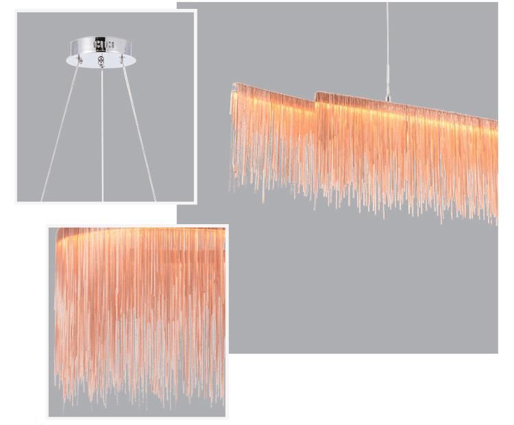 Dlss Aluminium Tassel Ring Silver/Copper Modern Home Chandelier