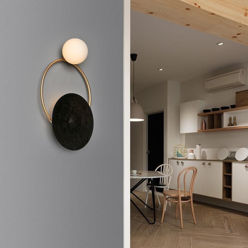 Golden Wall Sconce Lights Fixture Nordic Ring Bedside Lamps Wall Mount Ring Light (WH-VR-104)
