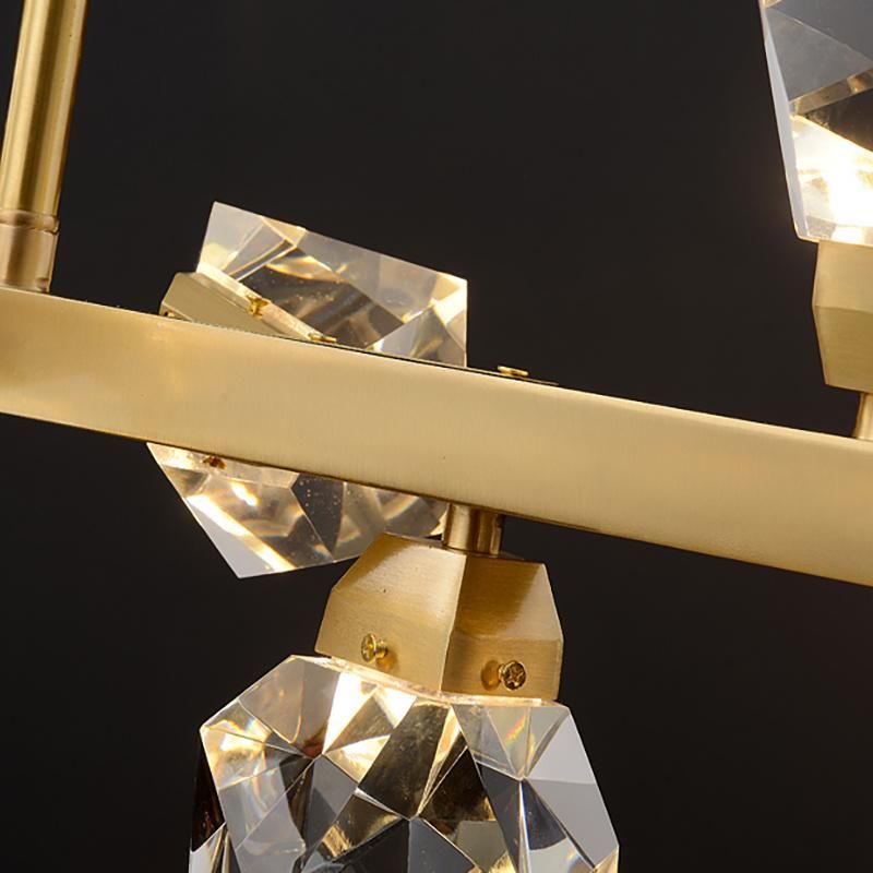 Concise Style Crystal Chandelier Hotel Lobby Exhibition Hall Pendant Lamp