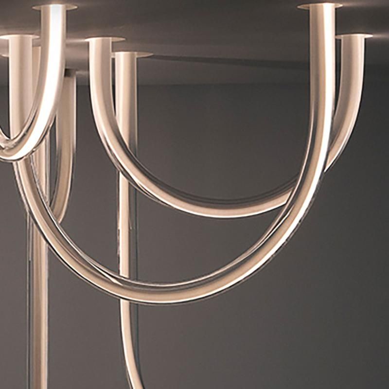 Modern U-Shaped Tube Ceiling Pendant Lamp for Living Room Dining Room