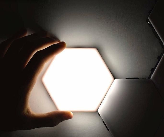 LED Wall Light, Modular Touch Sensitive Lights Creative Geometry Assembly LED Night Light Suitable for Indoor, Bedrooms, DIY Lovers, Gifts