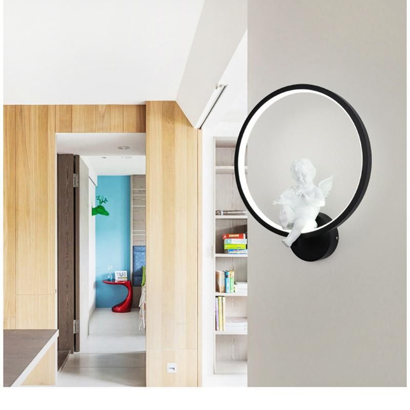 Round Angel Aluminum Decorative Interior Living Room Dining Room Angel Wall Lamp (WH-VR-18)