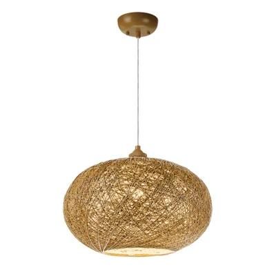 Hot Sales Indoor Etching Loft Rattan Twine Random Wind Chandelier Light