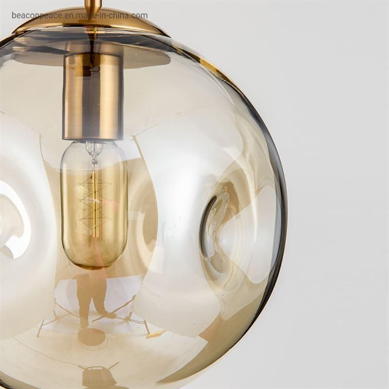 Smoked Glass Globe Decorative Modern Pendant Light