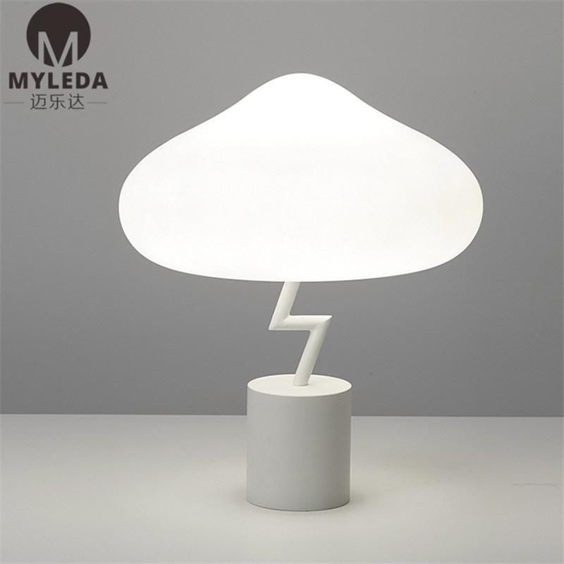 Mashroom Glass Golden Metal Hotel Modern Desk Table Lamp Light