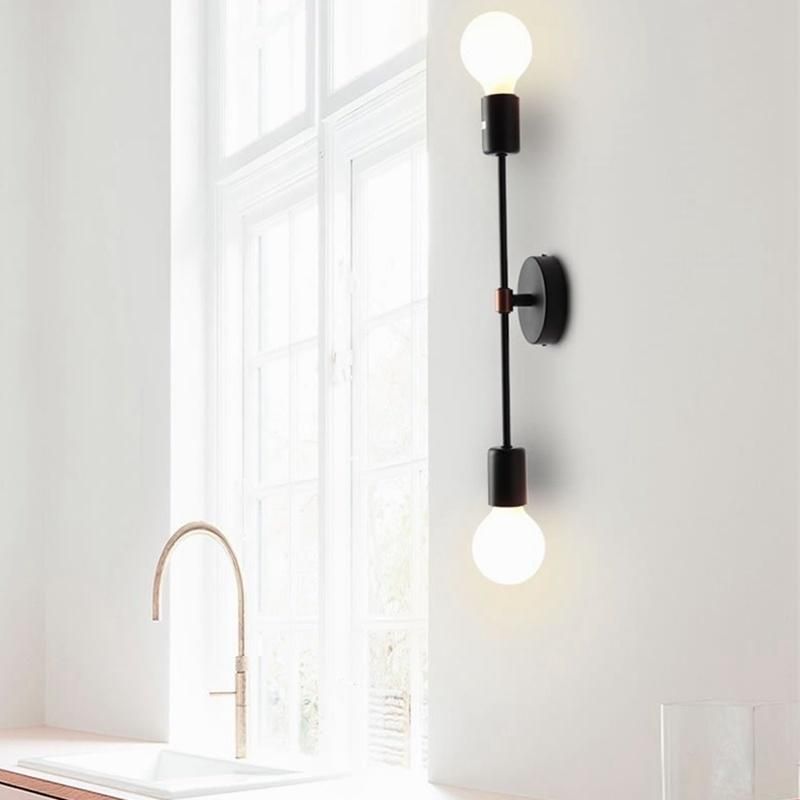 Creative Bedside Iron Double Head LED Wall Lamps Bedside Lamp (WH-VR-17)