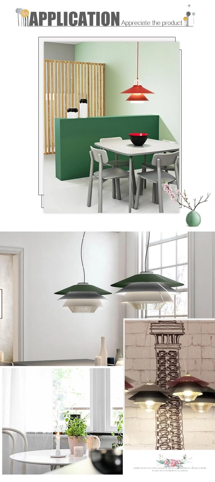 Room Decoration Glass Round Aluminum Tube Lighting Pendant Lamp