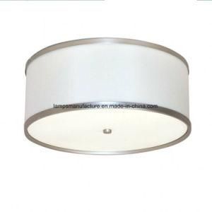 Fabric Ceiling Lamp with Acrylic Diffuser for Hotel Guestroom