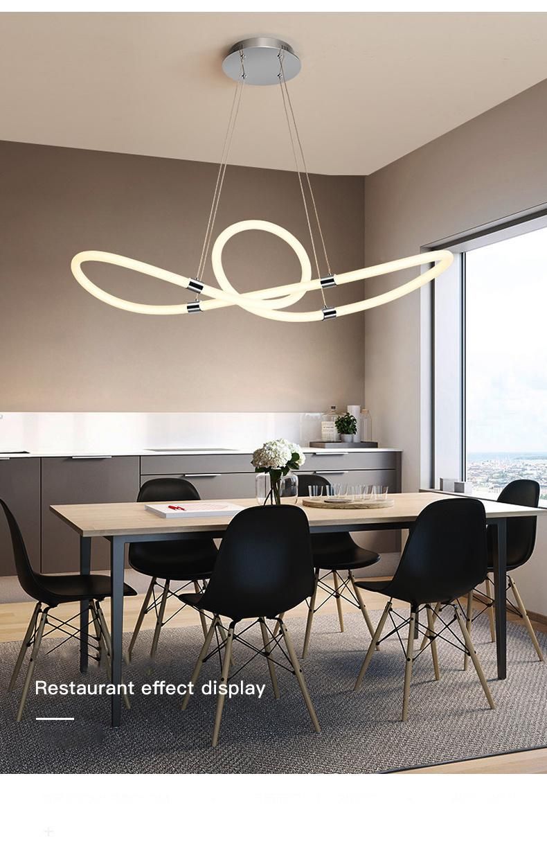 Modern Decorative Lamp Modern Kitchen Dining Room LED Linear Warm Chandelier Pendant Light
